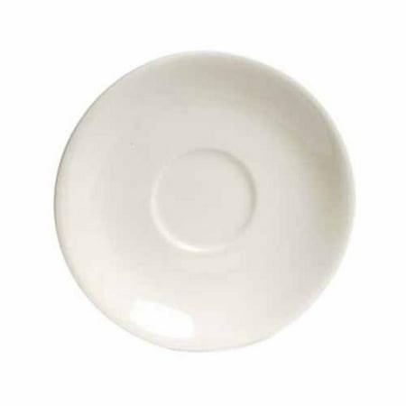 Tuxton China TRE-022 Reno 8.38 in. Wide Rim Plate - White Porcelain - 3 Dozen