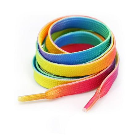 Small white shoes shoelaces women‘s and men‘s fashion personality versatile flat rainbow color gradient colorful shoelaces
Small white shoes shoelaces women‘s and men‘s fashion personality versatile flat rainbow color gradient colorful shoelaces