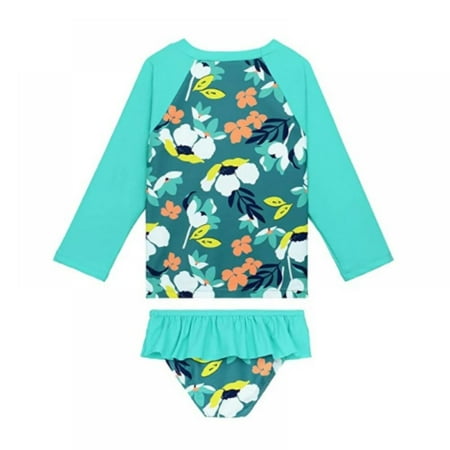Baby/Toddler Girls Rash Guard 2-Piece Swimsuit Set - Long Sleeve Bikini with UPF 50+ Sun Protection
Baby/Toddler Girls Rash Guard 2-Piece Swimsuit Set - Long Sleeve Bikini with UPF 50+ Sun Protection