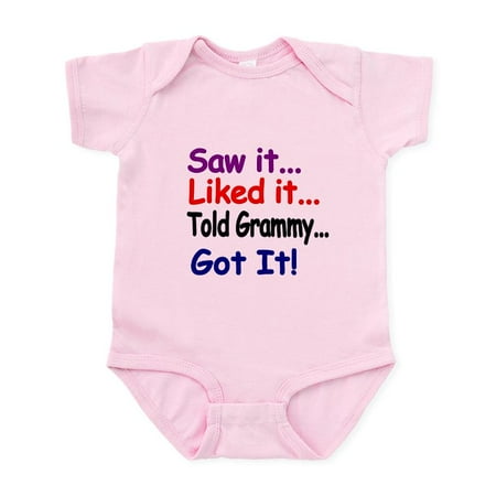 CafePress - Saw It Liked It Told Grammy Got It! Body Suit - Baby Light Bodysuit Size Newborn - 24 Months
CafePress - Saw It Liked It Told Grammy Got It! Body Suit - Baby Light Bodysuit Size Newborn - 24 Months
