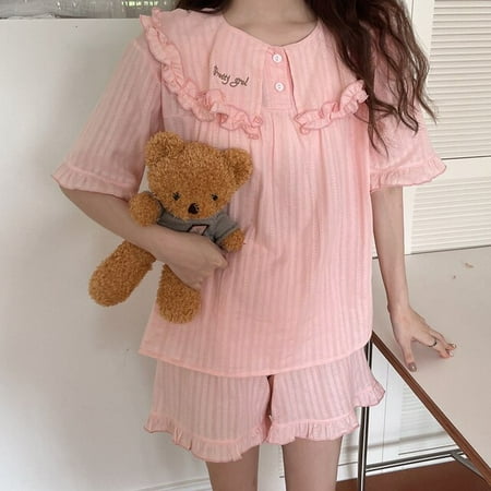 PIKADINGNIS Funishi Summer Pajamas Pullover Nightgown Women Sleepwear Cotton Plus Size Princess Style Col Claudine Loose Version
PIKADINGNIS Funishi Summer Pajamas Pullover Nightgown Women Sleepwear Cotton Plus Size Princess Style Col Claudine Loose Version