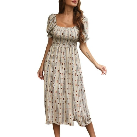 HSMQHJWE Ruffle Mini Dress Ritual Dress For Plus Size Women Womens Short Puff Sleeve Elastic Square Neck Side Split Print Casual Flowy Summer Midi Dresses Maternity Dress For Women Plus Size
HSMQHJWE Ruffle Mini Dress Ritual Dress For Plus Size Women Womens Short Puff Sleeve Elastic Square Neck Side Split Print Casual Flowy Summer Midi Dresses Maternity Dress For Women Plus Size