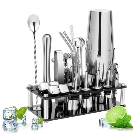 23Piece Boston Stainless Steel Bartender Kit Professional Bar Tools For Drink Mixing Home Bar Party 
23Piece Boston Stainless Steel Bartender Kit Professional Bar Tools For Drink Mixing Home Bar Party