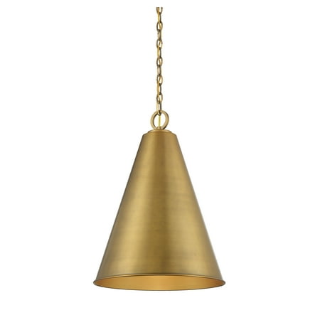 Trade Winds Vivian 1 Light Pendant in Natural Brass