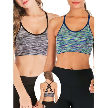 2 Pack Sports Bra for Women Crisscross Back Yoga Bras Tops Removable Pads Sexy Yoga Bras Comfort Sports Bras Medium Support Sports Bras
2 Pack Sports Bra for Women Crisscross Back Yoga Bras Tops Removable Pads Sexy Yoga Bras Comfort Sports Bras Medium Support Sports Bras