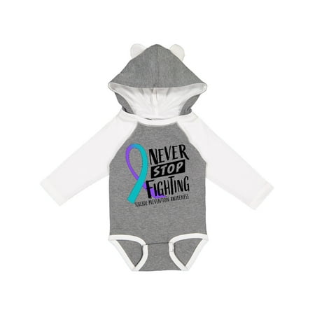Inktastic Never Stop Fighting Suicide Prevention Awareness Ribbon Gift Baby Boy or Baby Girl Long Sleeve Bodysuit 
Inktastic Never Stop Fighting Suicide Prevention Awareness Ribbon Gift Baby Boy or Baby Girl Long Sleeve Bodysuit