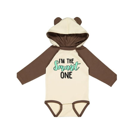 Inktastic I m The Smart One Gift Baby Boy or Baby Girl Long Sleeve Bodysuit