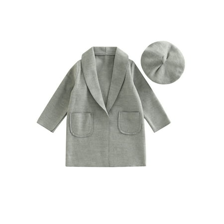 One opening Toddler Kids Girls Coat Solid Color Lapel Long Sleeve Double Pockets Jacket Autumn Winter Fashion Warm Outerwear with Hat
One opening Toddler Kids Girls Coat Solid Color Lapel Long Sleeve Double Pockets Jacket Autumn Winter Fashion Warm Outerwear with Hat