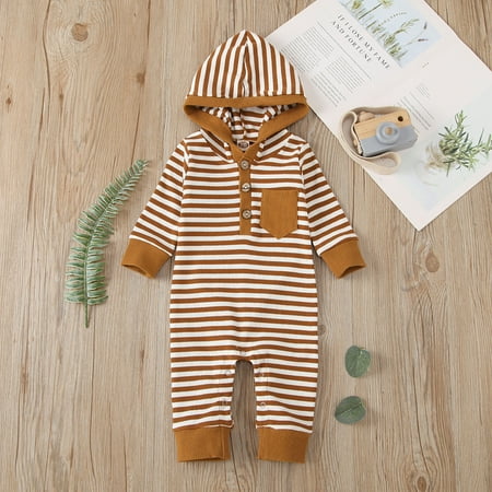 Baby clothes for girls Newborn Toddler Infant Baby Long Sleeve Stripe Hooded Romper Jumpsuit CHMORA
Baby clothes for girls Newborn Toddler Infant Baby Long Sleeve Stripe Hooded Romper Jumpsuit CHMORA