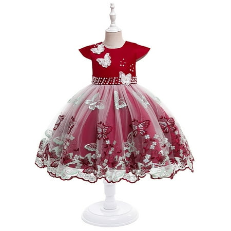 2-12 Yrs Lace Flower Girls Dress Sleeveless Butterfly & Flower Embroidery Tulle Dresses Toddler Princess Pageant Wedding Bridesmaid Gown Birthday Party Formal Dress Red 7-8 Years
2-12 Yrs Lace Flower Girls Dress Sleeveless Butterfly & Flower Embroidery Tulle Dresses Toddler Princess Pageant Wedding Bridesmaid Gown Birthday Party Formal Dress Red 7-8 Years