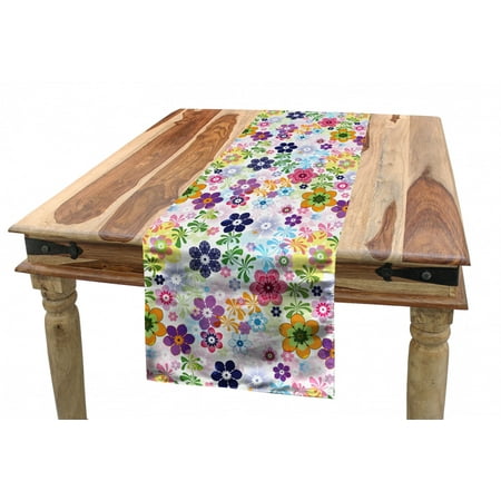 Floral Table Runner Image of Colorful and Translucent Flowers with Ornamental Art in Continuous Pattern Dining Room Kitchen Rectangular Runner 3 Sizes by Ambesonne
Floral Table Runner Image of Colorful and Translucent Flowers with Ornamental Art in Continuous Pattern Dining Room Kitchen Rectangular Runner 3 Sizes by Ambesonne