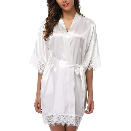 Sexy Sleepwear Pajamas Bathrobes Satin Robe Nightgown Lingerie Mini Lace Dress White XXL
Sexy Sleepwear Pajamas Bathrobes Satin Robe Nightgown Lingerie Mini Lace Dress White XXL