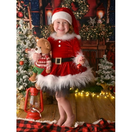 Toddler Baby Girl Christmas Dress Long Sleeve Furry Patchwork A-line Princess Dresses + Headband
Toddler Baby Girl Christmas Dress Long Sleeve Furry Patchwork A-line Princess Dresses + Headband