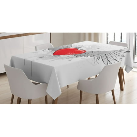 Angel Wings Tablecloth Wings with Heart Valentines Day Love Flowers Best Couple Anniversary Rectangular Table Cover for Dining Room Kitchen 60 X 84 Pale Grey Vermilion by Ambesonne
Angel Wings Tablecloth Wings with Heart Valentines Day Love Flowers Best Couple Anniversary Rectangular Table Cover for Dining Room Kitchen 60 X 84 Pale Grey Vermilion by Ambesonne