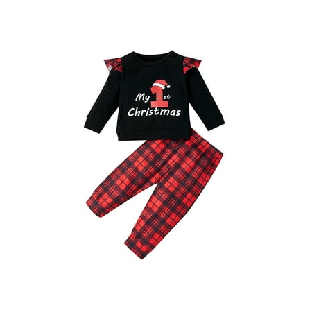 Liliz 0-18 Months Baby Girl’s Christmas Letter Long Sleeve Tops and Plaid Long Pants Set
Liliz 0-18 Months Baby Girl’s Christmas Letter Long Sleeve Tops and Plaid Long Pants Set