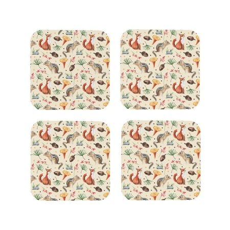 Tideii Autumn Forest Animals for Leather Coasters 4 Pieces Anti-fouling and Anti-scalding Decorative Coasters Suitable for Restaurants Kitchens Coffee Shops-Square
Tideii Autumn Forest Animals for Leather Coasters 4 Pieces Anti-fouling and Anti-scalding Decorative Coasters Suitable for Restaurants Kitchens Coffee Shops-Square