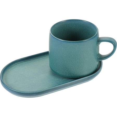 1 Set of Ceramic Mug And Saucer Ceramic Coffee Mug Cup With Saucer Office Mug