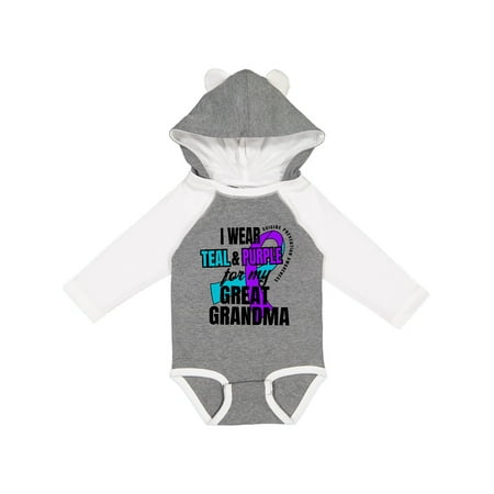 Inktastic Suicide Prevention I Wear Teal and Purple For My Great Grandma Gift Baby Boy or Baby Girl Long Sleeve Bodysuit
Inktastic Suicide Prevention I Wear Teal and Purple For My Great Grandma Gift Baby Boy or Baby Girl Long Sleeve Bodysuit