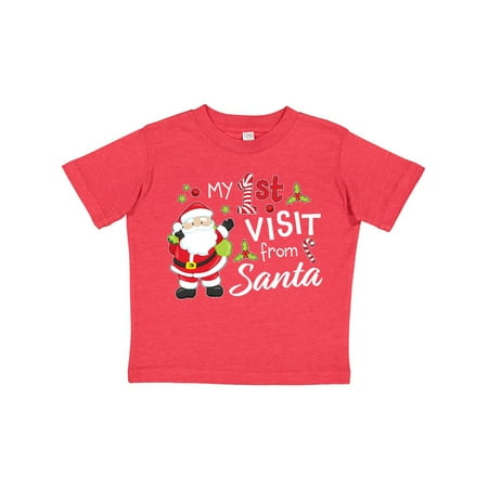 Inktastic My First Visit from Santa Gift Toddler Boy or Toddler Girl T-Shirt