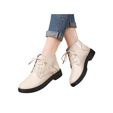 Ferndule Women Round Toe Ankle Boots Work Comfortable Leather Shoes Short Bootie Winter Warm Lace Up Combat Boot Apricot 8
Ferndule Women Round Toe Ankle Boots Work Comfortable Leather Shoes Short Bootie Winter Warm Lace Up Combat Boot Apricot 8