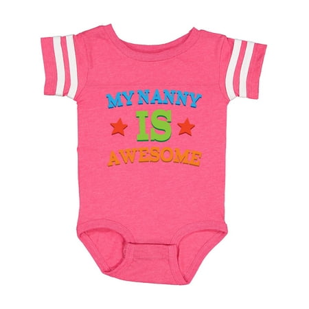 Inktastic My Nanny Is Awesome Gift Baby Boy or Baby Girl Bodysuit