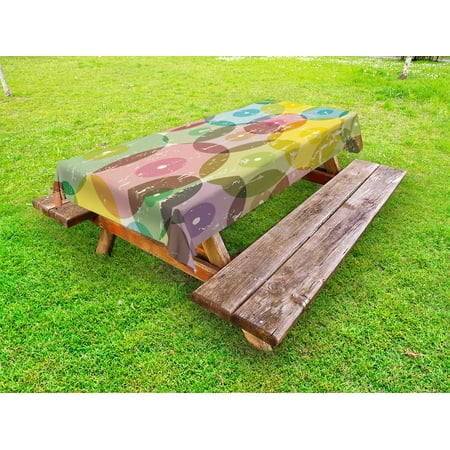 Abstract Outdoor Tablecloth Geometrical Image Rounds with Vintage Retro Designwith Rainbow Colors Art Print Decorative Washable Fabric Picnic Table Cloth 58 X 84 Inches Multicolor by Ambesonne
Abstract Outdoor Tablecloth Geometrical Image Rounds with Vintage Retro Designwith Rainbow Colors Art Print Decorative Washable Fabric Picnic Table Cloth 58 X 84 Inches Multicolor by Ambesonne