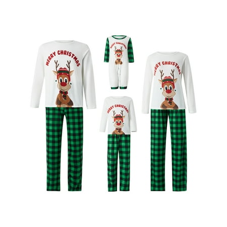 Afunbaby Family Christmas Pajamas Matching Sets Letter Elk Print Long Sleeve Tops Plaid Long Pants for Parents Kids Baby
Afunbaby Family Christmas Pajamas Matching Sets Letter Elk Print Long Sleeve Tops Plaid Long Pants for Parents Kids Baby