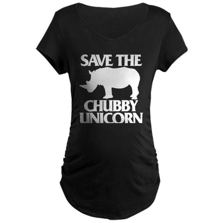 CafePress - Save The Chubby Unicorn - Maternity Dark T-Shirt