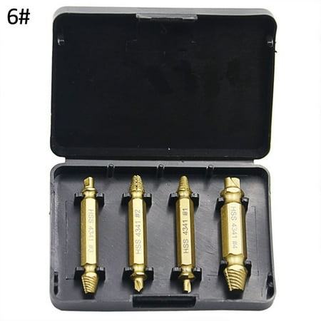 GoFJ 4 Pcs/Set Damaged Drill Easy Out HSS Screw Extractor Remover Repairing Tool
GoFJ 4 Pcs/Set Damaged Drill Easy Out HSS Screw Extractor Remover Repairing Tool