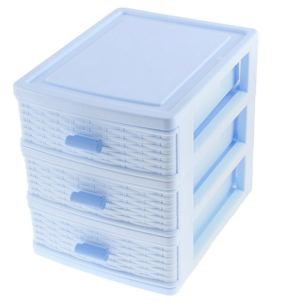 Unique Bargains Plastic 3 Layers Underwear Socks Cosmetic Jewelry Drawer Container Organizer Box