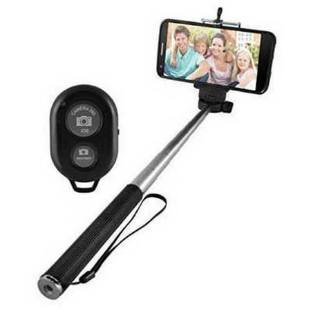 Refurbished Ematic Extendable Selfie Stick - Carrier Packaging - Black\/Silver