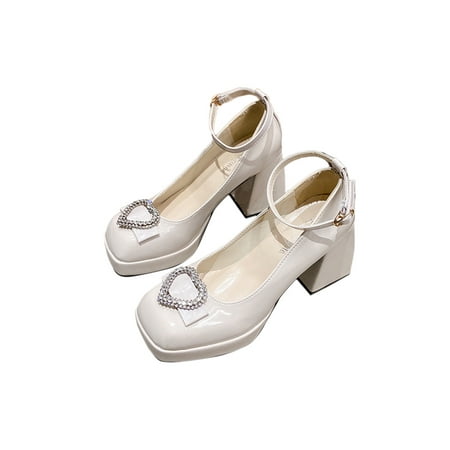 Woobling Womens Mary Jane Heels Chunky Heeled Dress Shoes Ankle Strap Pumps Fashion Sandals Wedding Party Beige 4.5
Woobling Womens Mary Jane Heels Chunky Heeled Dress Shoes Ankle Strap Pumps Fashion Sandals Wedding Party Beige 4.5