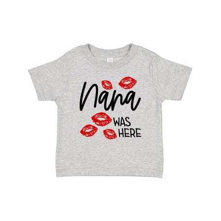 Inktastic Nana Was Here Red Kisses Gift Baby Boy or Baby Girl T-Shirt