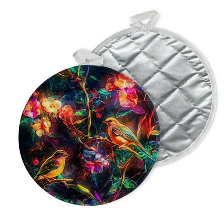 2 PCS Pot Holders for Kitchen Potholders Sets with Hook for Oven Cooking Baking Illusory - Colored Flower And Bird
2 PCS Pot Holders for Kitchen Potholders Sets with Hook for Oven Cooking Baking Illusory - Colored Flower And Bird