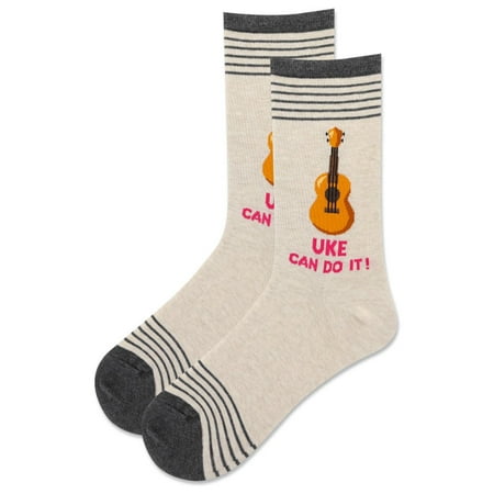 HotSox Women s Uke Can Do It Socks 1 Pair Natural Melange Women s 9-11 Shoe
HotSox Women s Uke Can Do It Socks 1 Pair Natural Melange Women s 9-11 Shoe
