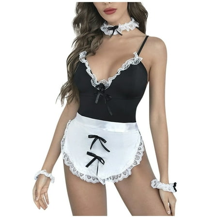 Feternal Fun Lingerie Women s Solid Color Role-playing Lace Bow Tie Patchwork Jumpsuit Set
Feternal Fun Lingerie Women s Solid Color Role-playing Lace Bow Tie Patchwork Jumpsuit Set