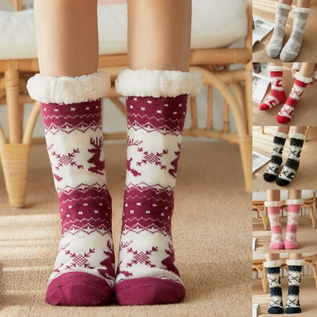 1 Pair Comfortable Floor Socks Portable Acrylic Fiber Christmas Element Pattern Women Sleep Socks for Winter
1 Pair Comfortable Floor Socks Portable Acrylic Fiber Christmas Element Pattern Women Sleep Socks for Winter