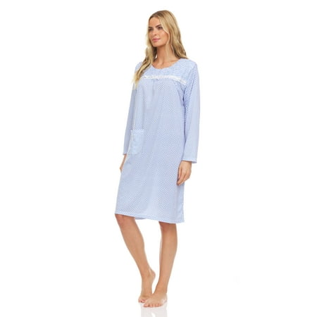 6012 Womens Nightgown Sleepwear Pajamas Woman Long Sleeve Sleep Dress Nightshirt Blue M
6012 Womens Nightgown Sleepwear Pajamas Woman Long Sleeve Sleep Dress Nightshirt Blue M