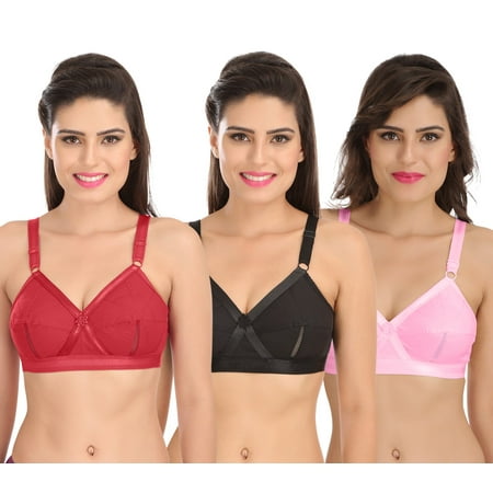 Ossirrio Women Everyday Comfort Full Cup Bra Non Wired Plus Size Cotton Bra Pack of 3
Ossirrio Women Everyday Comfort Full Cup Bra Non Wired Plus Size Cotton Bra Pack of 3