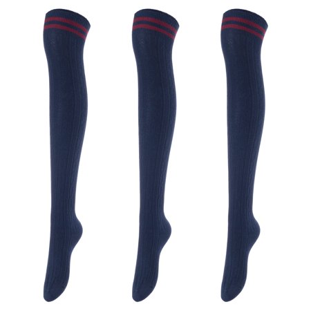 Lovely Annie Women s 3 Pairs Incredible Durable Super Soft Unique Over Knee High Thigh High Cotton Socks Size 5-9 A1023(Navy)
Lovely Annie Women s 3 Pairs Incredible Durable Super Soft Unique Over Knee High Thigh High Cotton Socks Size 5-9 A1023(Navy)