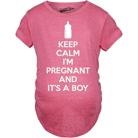 Maternity Keep Calm Im Pregnant and Its a Boy Shirt Funny Pregnancy Announcement Pink Large
Maternity Keep Calm Im Pregnant and Its a Boy Shirt Funny Pregnancy Announcement Pink Large