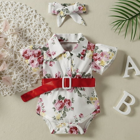 NIUREDLTD Toddler Kids Girls Cute Floral Flowers Prints Short Sleeves Romper Jumpsuit Hairband Belt Cloths
NIUREDLTD Toddler Kids Girls Cute Floral Flowers Prints Short Sleeves Romper Jumpsuit Hairband Belt Cloths