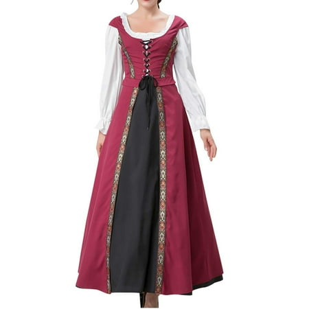 LWZWM Renaissance Dress for Women Dress up Medieval Costume Gothic Gown Vintage Costume Patchwork Long Sleeve Dress Wine XL
LWZWM Renaissance Dress for Women Dress up Medieval Costume Gothic Gown Vintage Costume Patchwork Long Sleeve Dress Wine XL