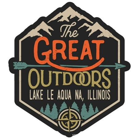 Lake Le Aqua Na Illinois The Great Outdoors Design 4-Inch Magnet