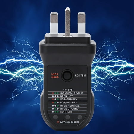 Socket Detector Socket Testing Testing Instrument FY1875 Socket Tester Outlet Detector Leakage Protection Testing InstrumentUK Plug 220-240V
Socket Detector Socket Testing Testing Instrument FY1875 Socket Tester Outlet Detector Leakage Protection Testing InstrumentUK Plug 220-240V