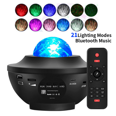 LED Rotating Ocean Wave Night Lights Nebula Projector Lamp Colour Changing Music Player with Bluetooth & Timer & Remote Control
LED Rotating Ocean Wave Night Lights Nebula Projector Lamp Colour Changing Music Player with Bluetooth & Timer & Remote Control
