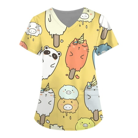 DNDKILG Women s Casual V Neck Nursing Scrubs Short Sleeve Professionals T Shirt Pockets Scrubs Top Working Valentine s Day Uniform Yellow L
DNDKILG Women s Casual V Neck Nursing Scrubs Short Sleeve Professionals T Shirt Pockets Scrubs Top Working Valentine s Day Uniform Yellow L