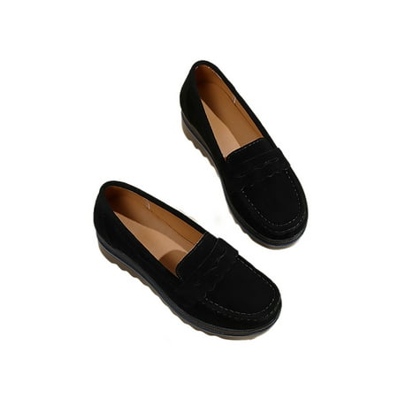 Difumos Womens Non-Slip Wedge Loafer Lightweight Slip On Casual Shoes Driving Breathable Platform Loafers Black 5
Difumos Womens Non-Slip Wedge Loafer Lightweight Slip On Casual Shoes Driving Breathable Platform Loafers Black 5