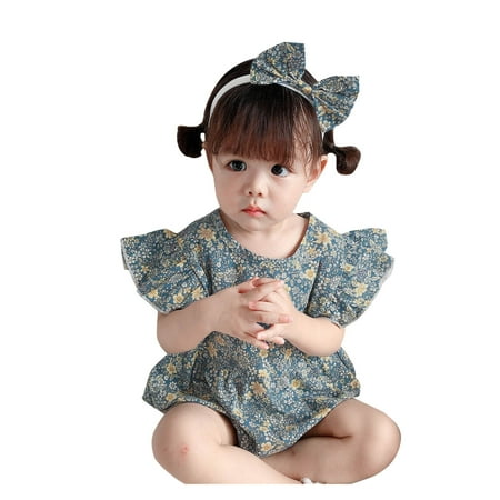 Printed Girls Floral Baby Bodysuit+Headbands Sleeve Romper Fly Girls Romper&Jumpsuit Casual Outfits For 6-9 Months
Printed Girls Floral Baby Bodysuit+Headbands Sleeve Romper Fly Girls Romper&Jumpsuit Casual Outfits For 6-9 Months