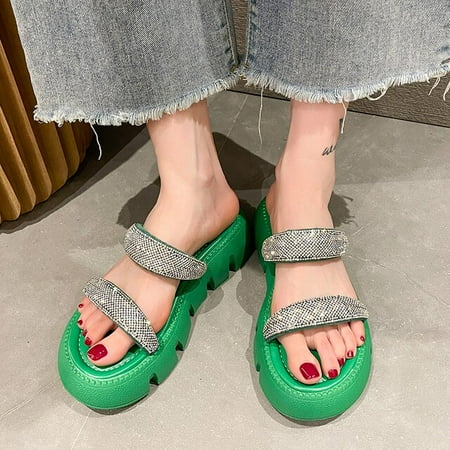 QWZNDZGR Crystal Wedge Sandals Woman Summer 2022 Chunky Platform Women Leather Slippers Thick Sole Gladiator Shoes for Women Flip Flops 
QWZNDZGR Crystal Wedge Sandals Woman Summer 2022 Chunky Platform Women Leather Slippers Thick Sole Gladiator Shoes for Women Flip Flops
